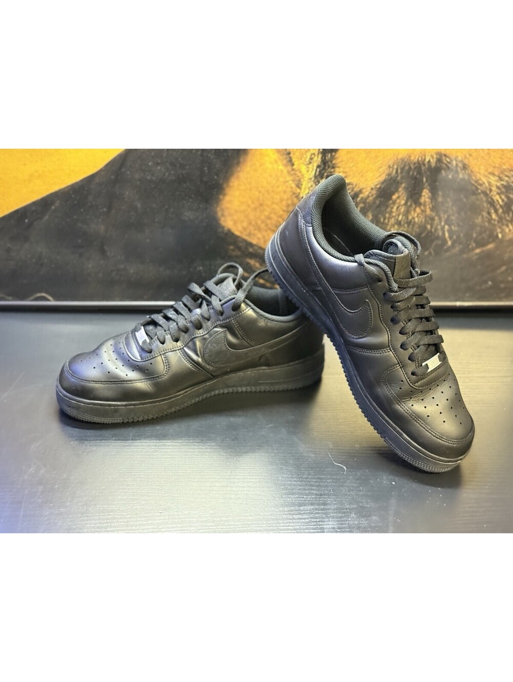 Nike Air Force 1 ’07 Triple Black Low Sneakers Mens 13 CW2288-001